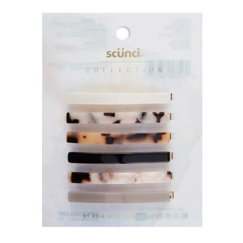 Scunci Collection Assorted Resin Bobby Pins 6pcs