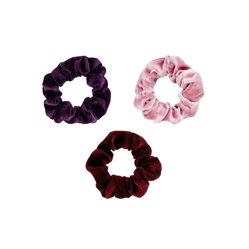 Sugar Plum Velvet Scrunchies 3-Pack