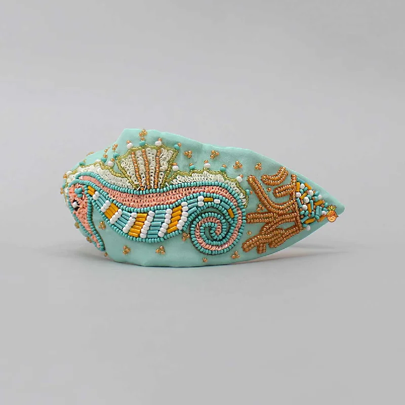 Seahorse Embroidered Hairband