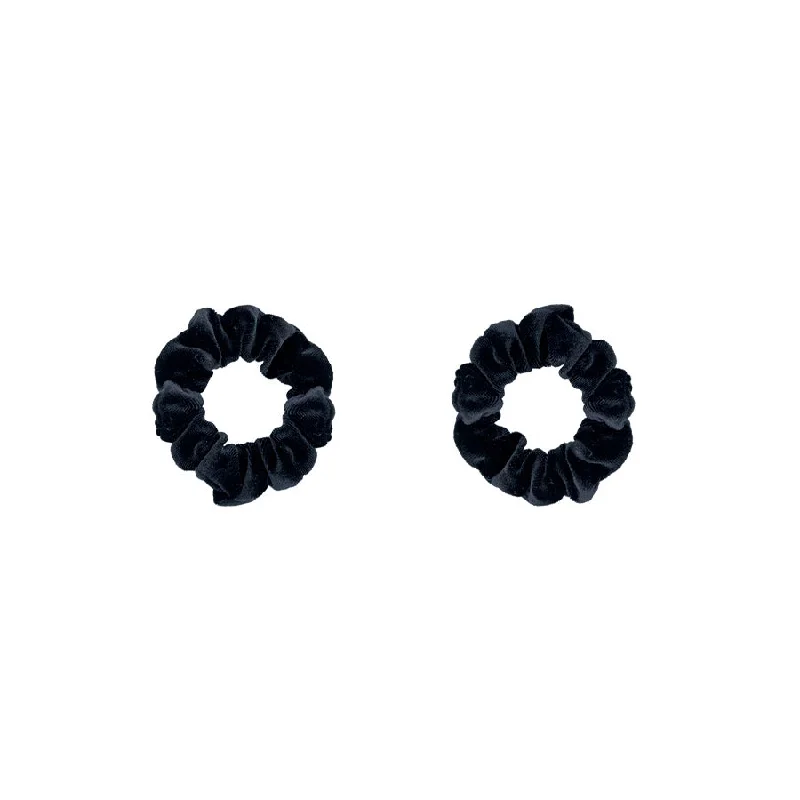 Black Velvet Scrunchies 2-Pack