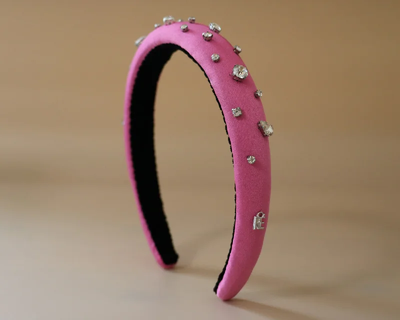 Slender Headband Pink Silver