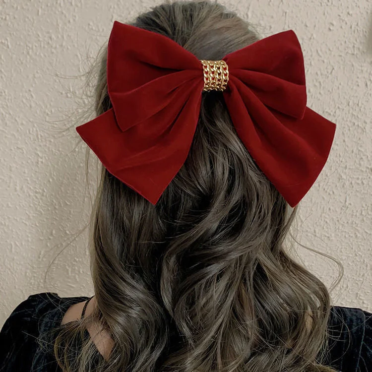 Wholesale Velvet Bow Hair Clips