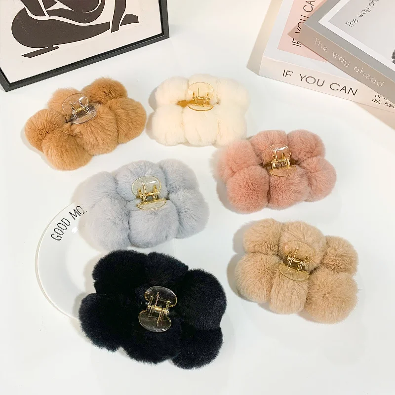 Wholesale Autumn and Winter Plush Hair Clips