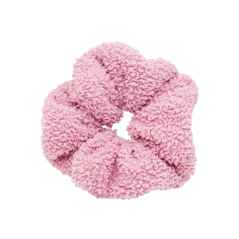 Sherpa Scrunchie in Baby Mauve