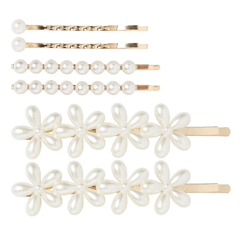 Pearl n Flower Hair Pins