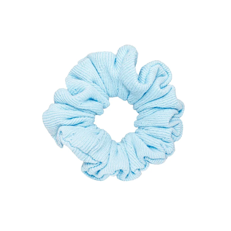 Pointelle Scrunchie in Icicle