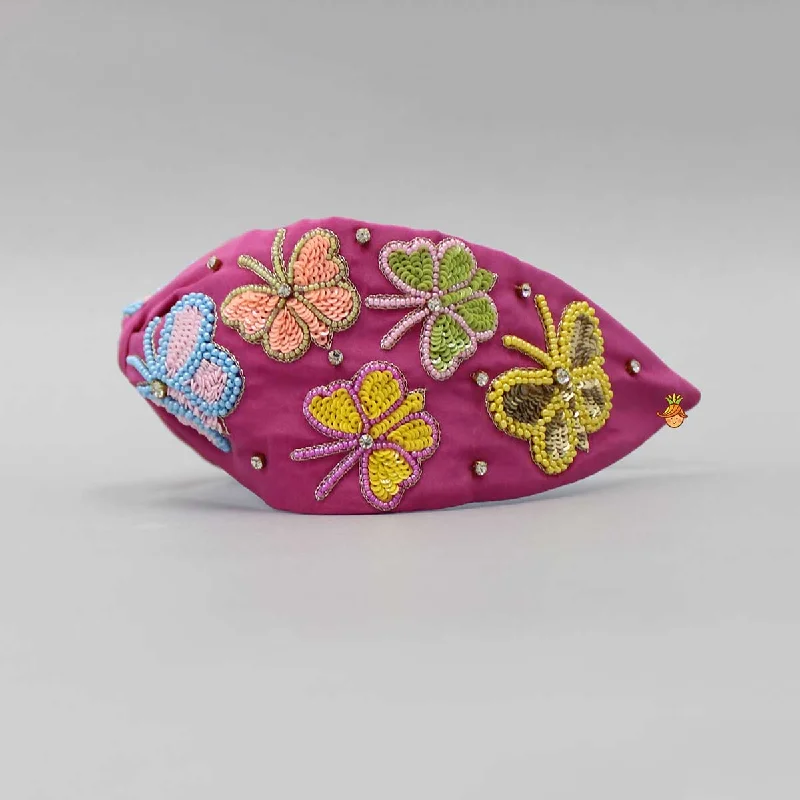 Butterfly Embroidered Hair Band