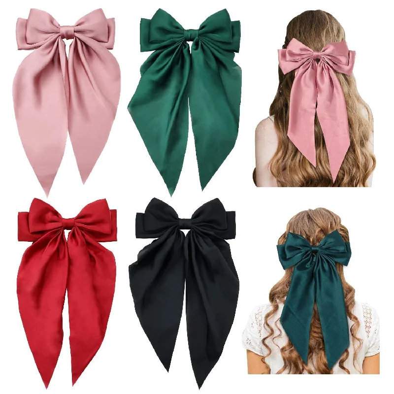 Wholesale Fabric Ribbon Bow Spring Clip Hairpin