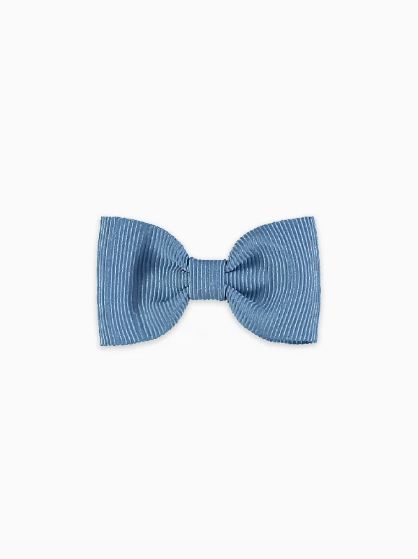 Dusty Blue Small Bow Girl Clip