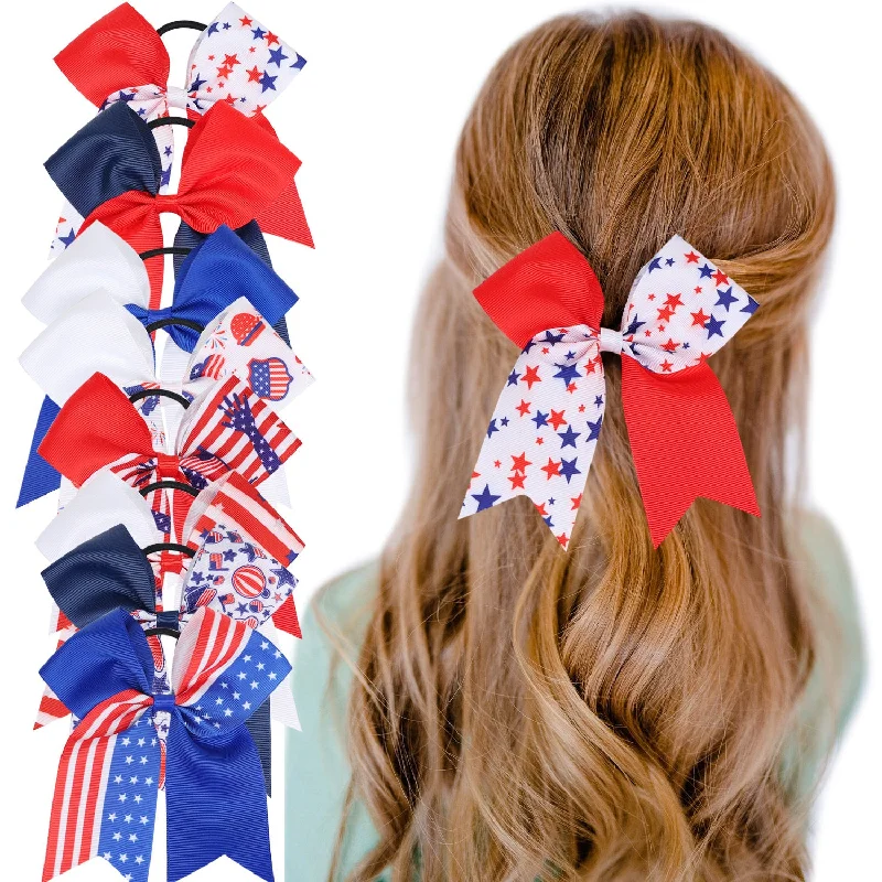 Wholesale Thread Ribbon Independence Day Kids Dovetail Elastic Bands