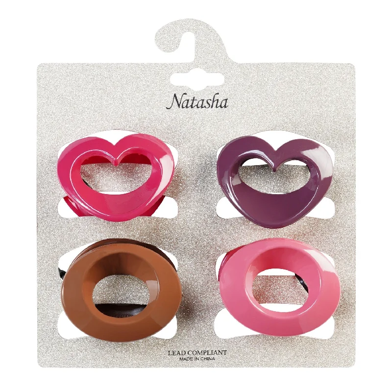 Natasha Hair Jaw Clips 4pcs Assorted