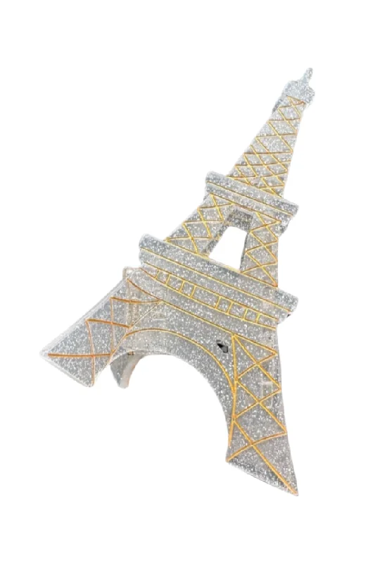 Hand-Painted Eiffel Tower Claw Clip