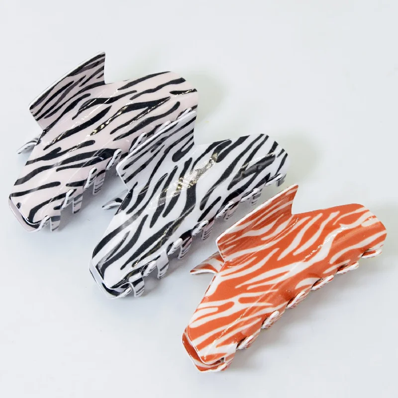 Wholesale Large Size Zebra Hair Clips