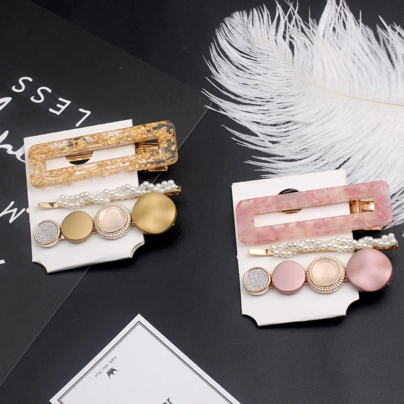 Wholesale Vintage Pearl Acetate Hair Accessories Set