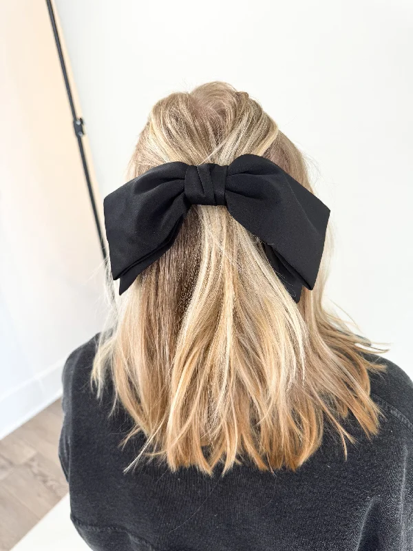 Black Hair Bow Clip