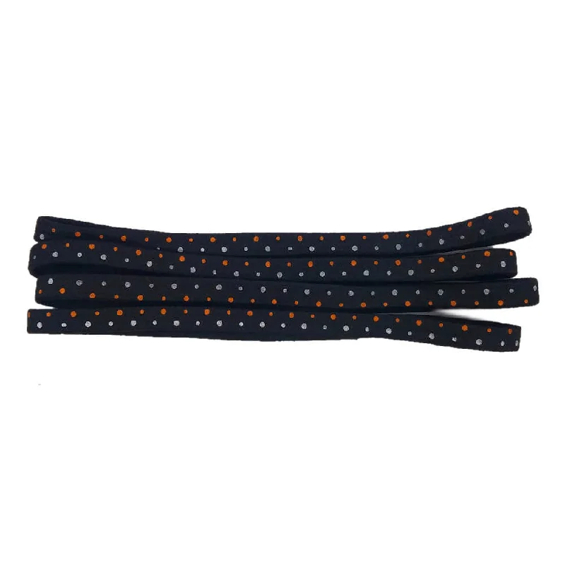 Black with Orange and White Dots