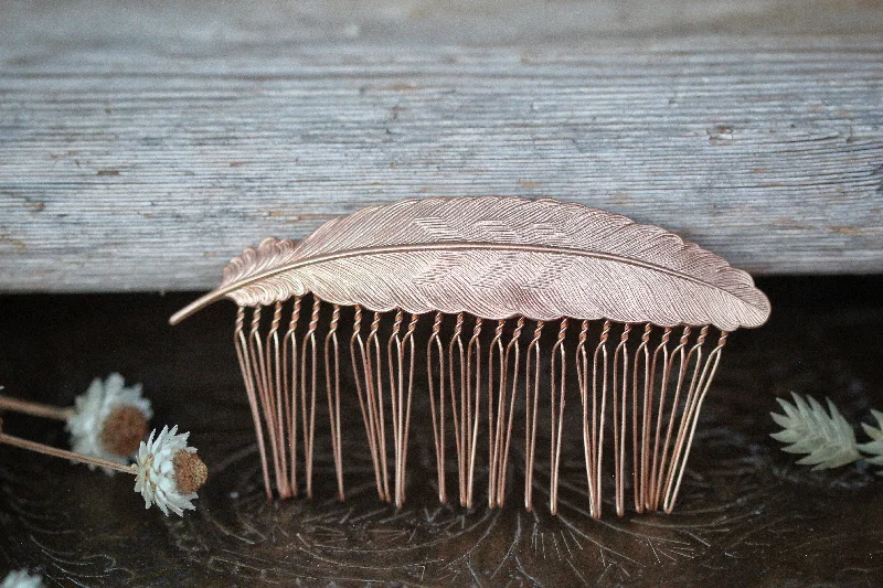 Preorder * Large Feather Hair Comb