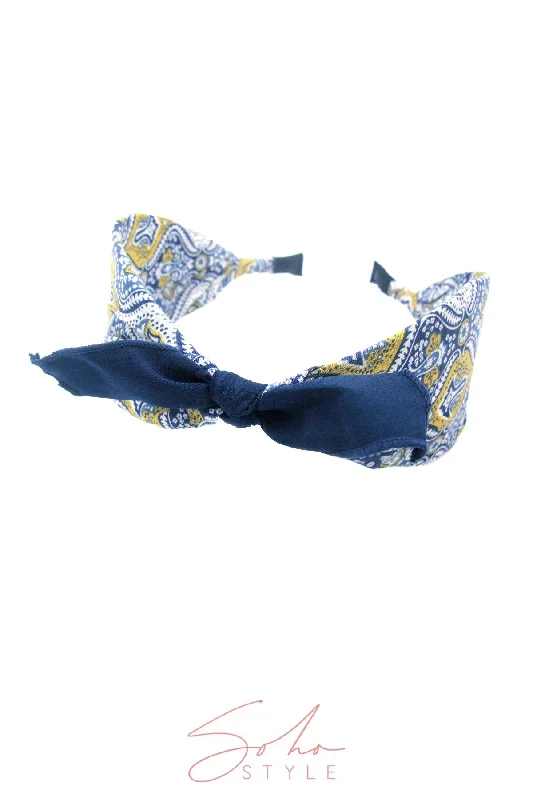 FABRIC POINT RIBBON HEADBAND