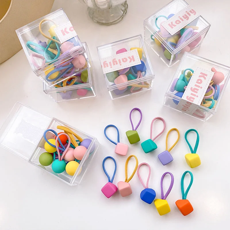 Wholesale Resin Candy Color Kids Hair Ties