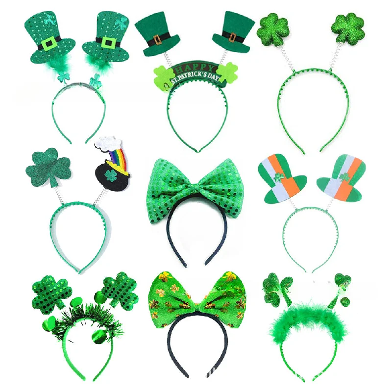 Wholesale 10pcs St. Patrick's Day Plastic Headbands