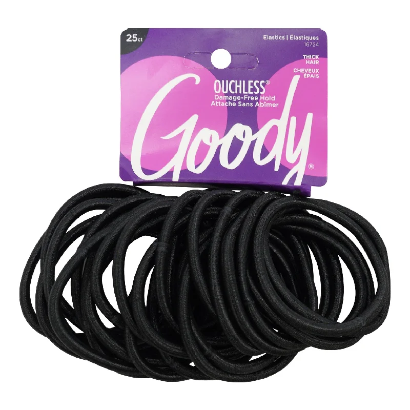 Goody Ouchless Thick Hair Elastic 25ct Black