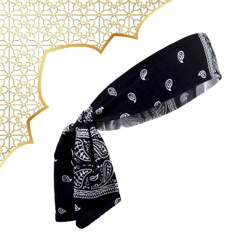 Black Bandana Tie Headband