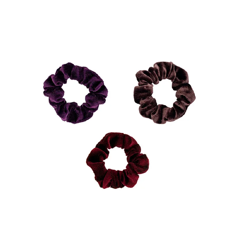 Grapetini Velvet Scrunchies 3-Pack