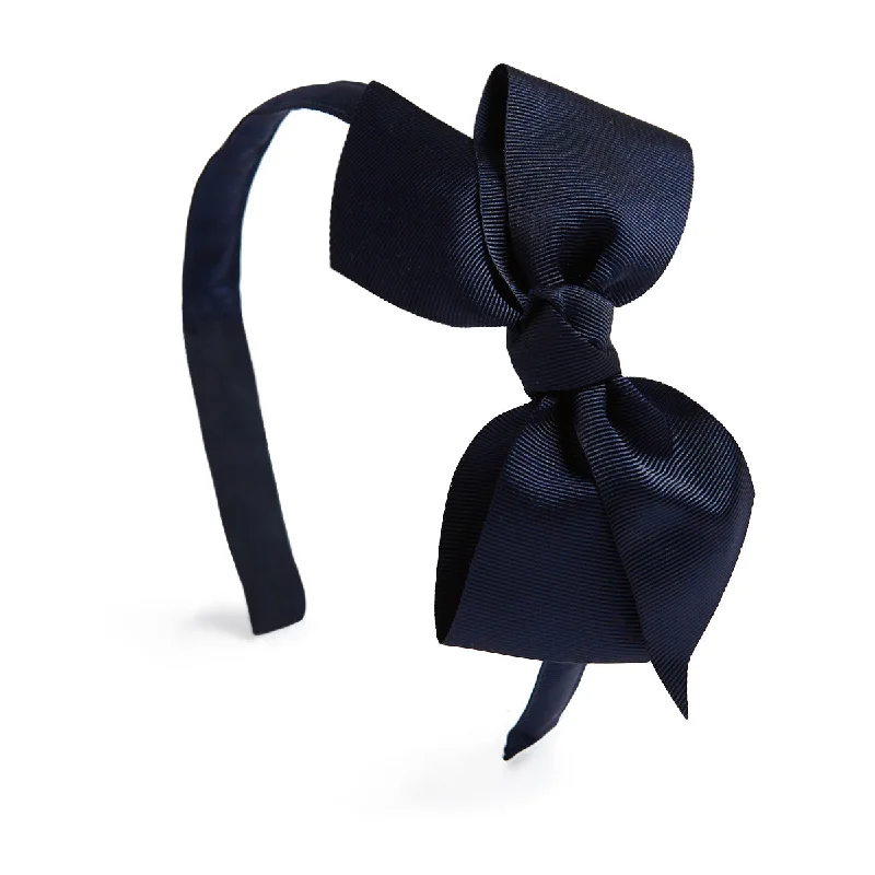 Navy Big Bow Hairband