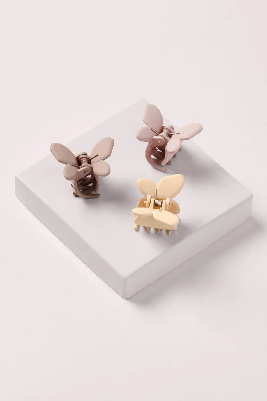 Petite Papillon Butterfly Claw Clips Set - Pastel & Nude