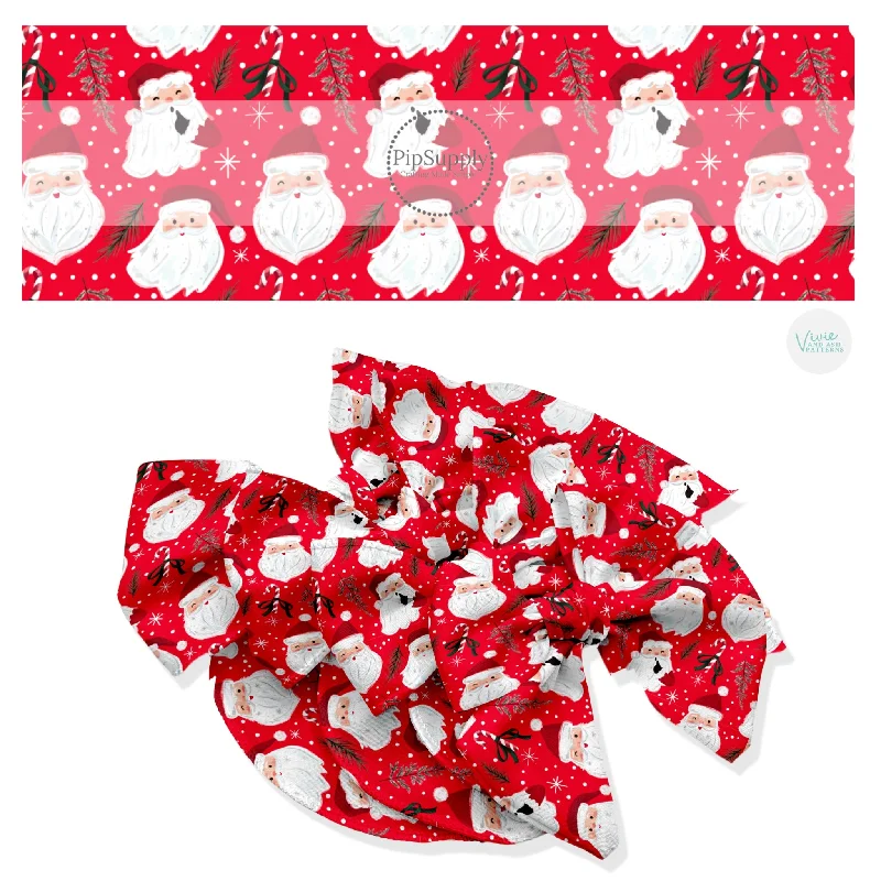 Santa Baby Red Hair Bow Strips