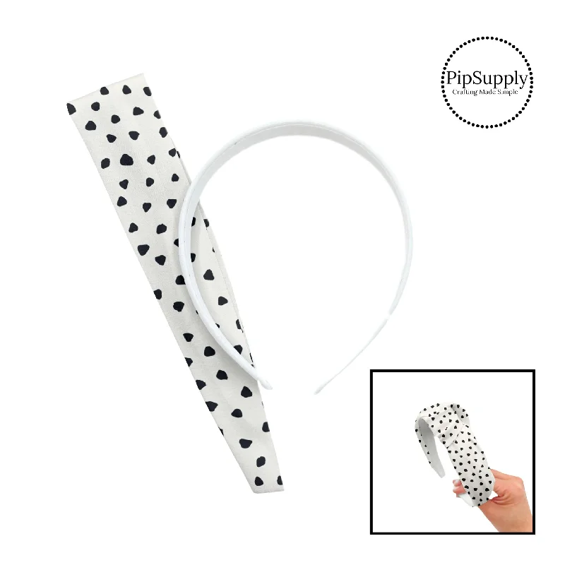 Black Speckles on Cream DIY Knotted Headband Kit