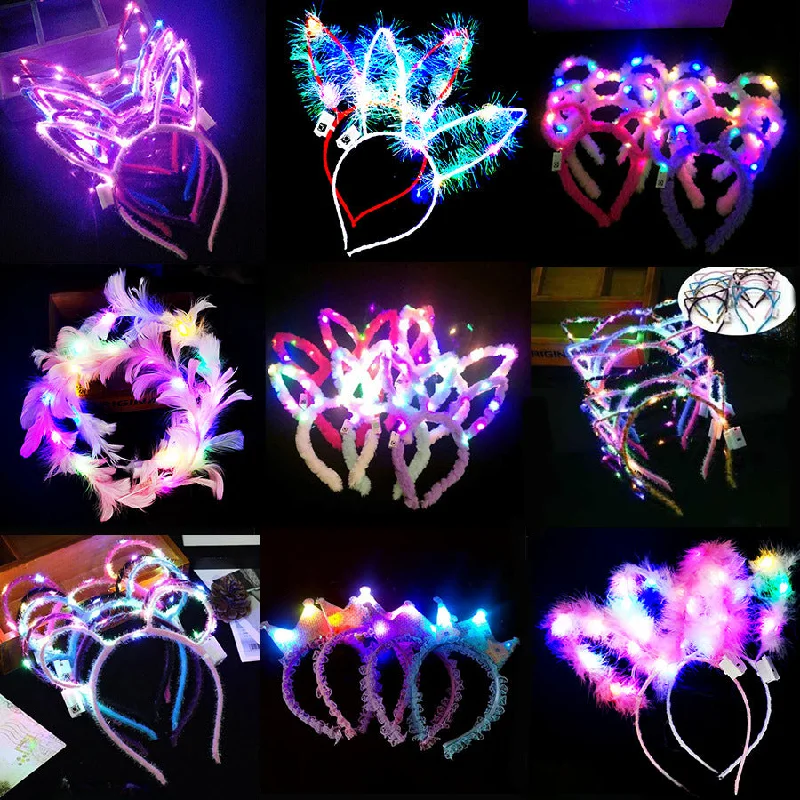 Wholesale Luminous Crown Ear Iron Headband