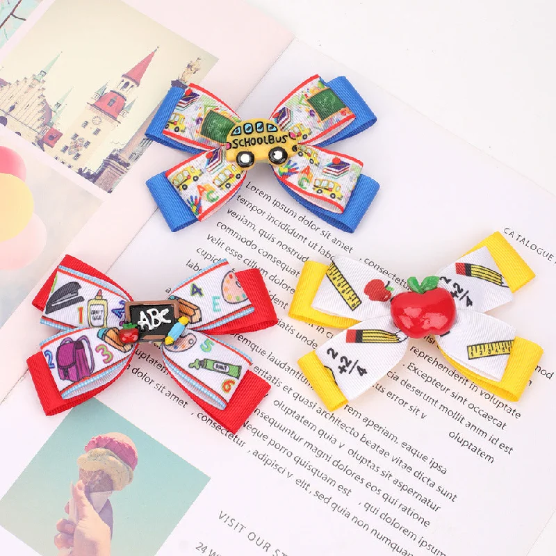 Wholesale Fabric Kids Bow Hair Clips