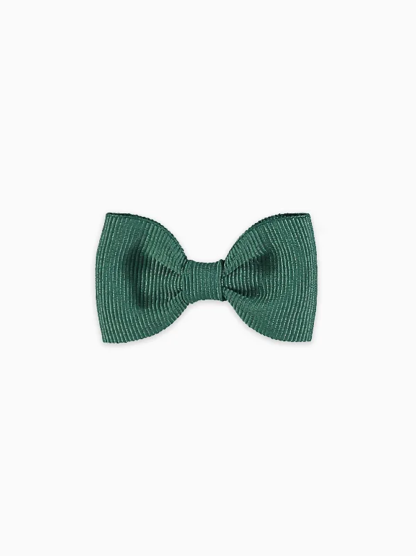 Dark Green Small Bow Girl Clip