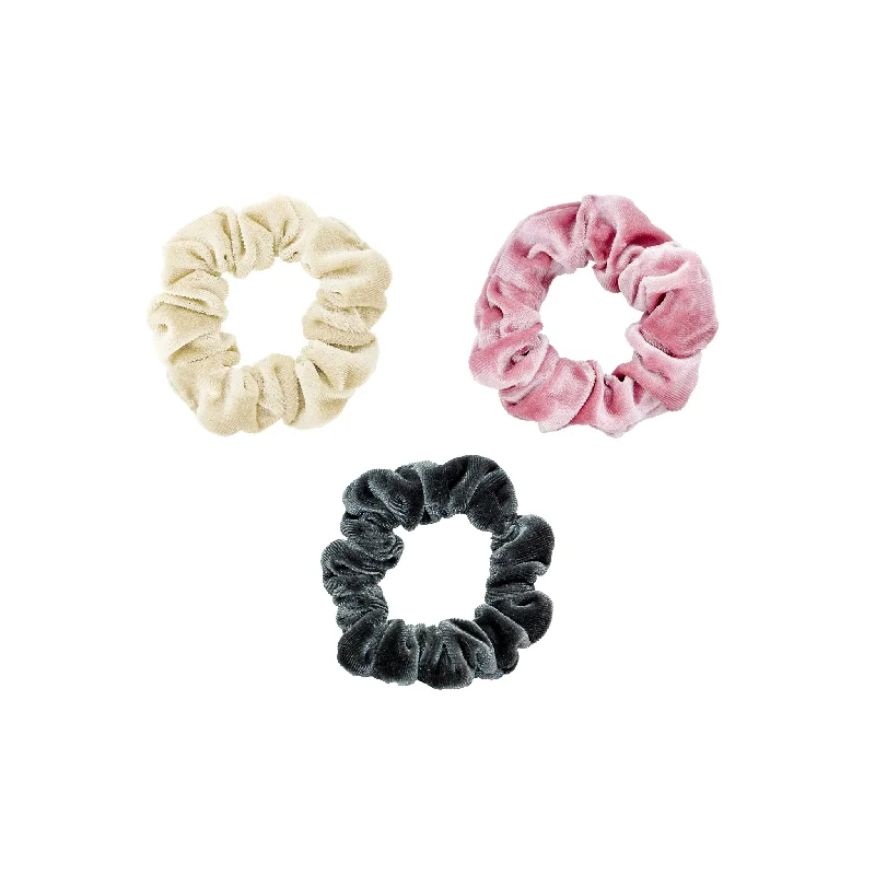 Bathrobe Velvet Scrunchies 3-Pack