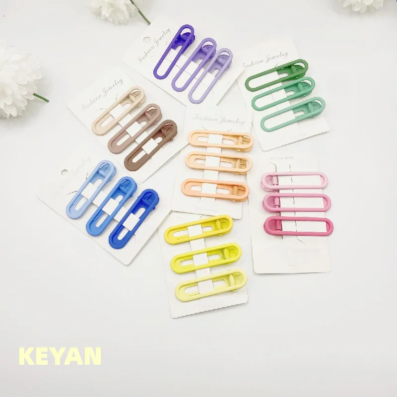 Wholesale Hollow Cute Frosted Candy Color Duckbill Clip