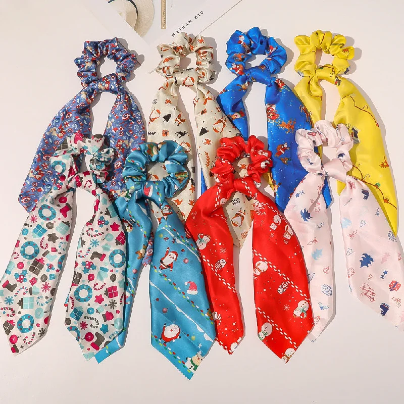 Wholesale Christmas Snowflakes Christmas Tree Streamers Large Intestine Hair Tie