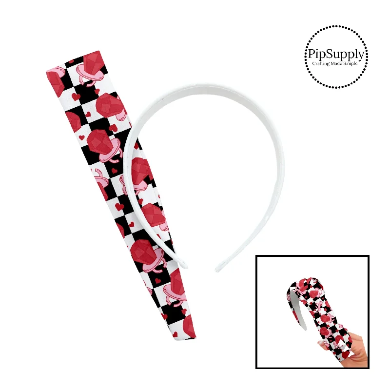 Cherry Ring Pop Checkered DIY Knotted Headband Kit