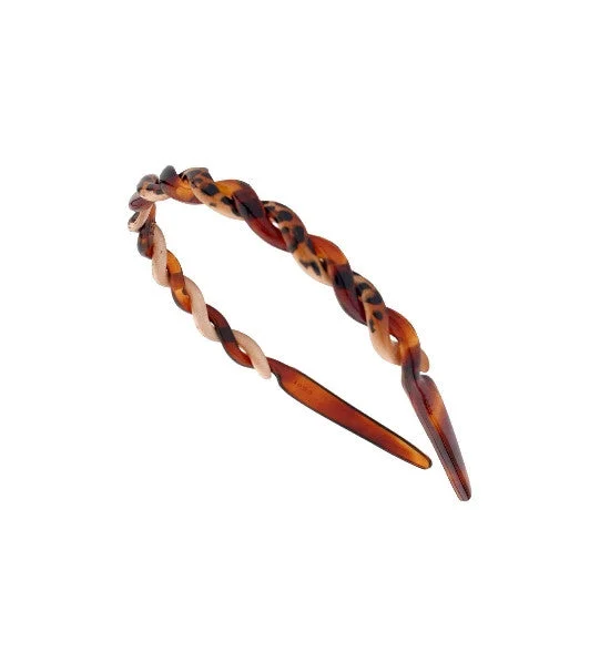 French Twist Headband in Tortoise Shell & Leopard Print 562