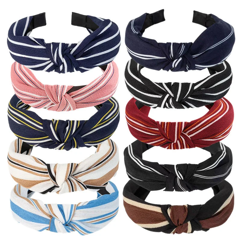 Wholesale Vintage Wide Edge Fabric Tie Headbands