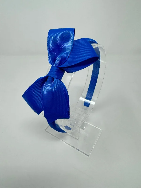 3.5 Inch Bow Alice Band - Royal Blue