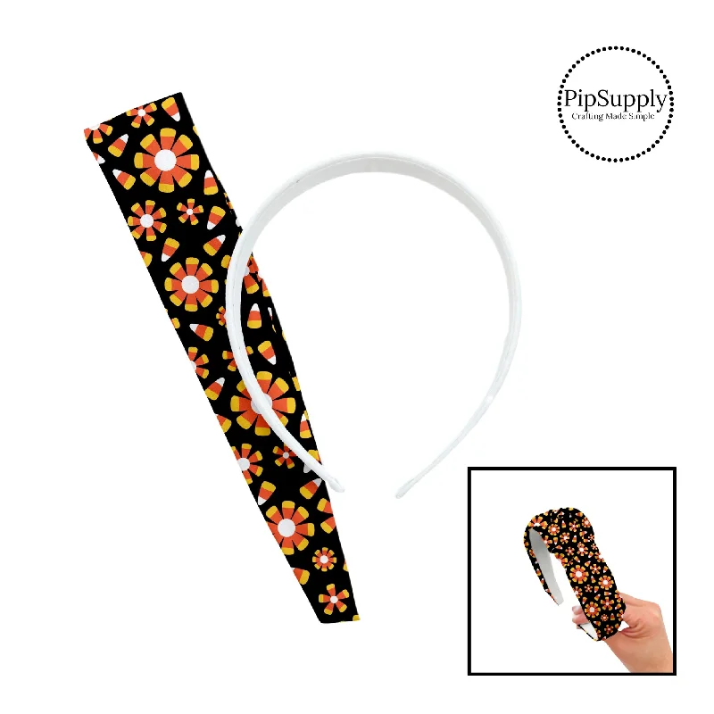 Candy Corn Floral DIY Knotted Headband Kit