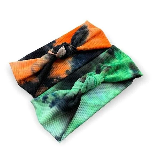 Tie-Dye Ribbed | Adjustable Knotted Headbands