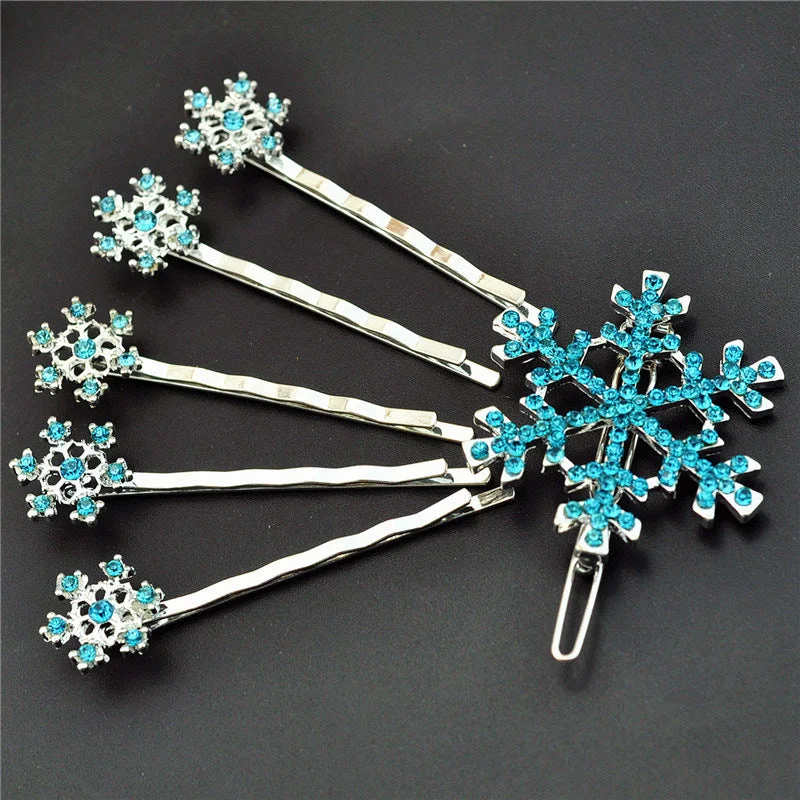 Wholesale Diamond Studded Alabaster Hair Clips Set of Six