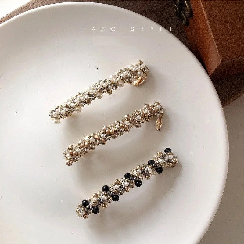 Wholesale Vintage Exquisite Pearl Rhinestone Hair Clips