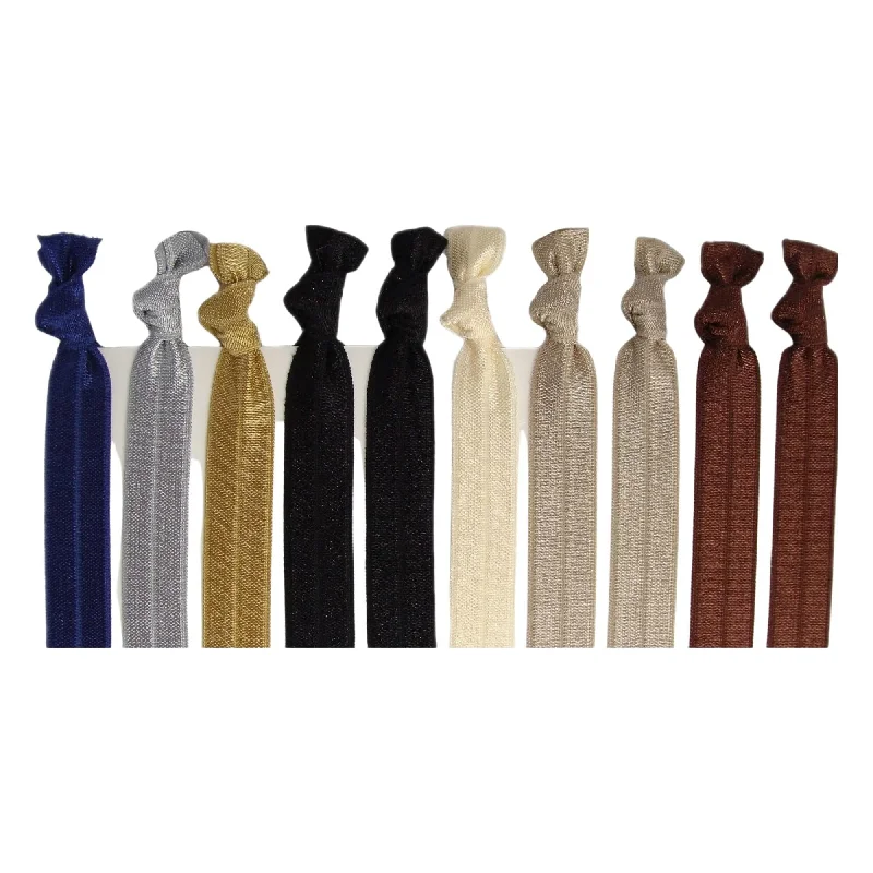 Neutral Ribbon Hair Ties - 10