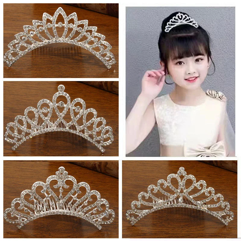 Wholesale Crown Heart Comb Rhinestone Pearl Hair Comb