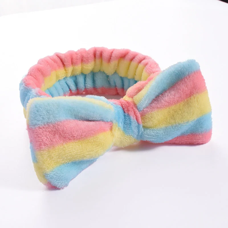 Wholesale Plush Makeup Bow Headband