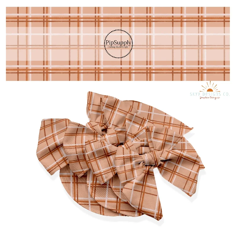 Evermore Fall Plaid Hair Bow Strips