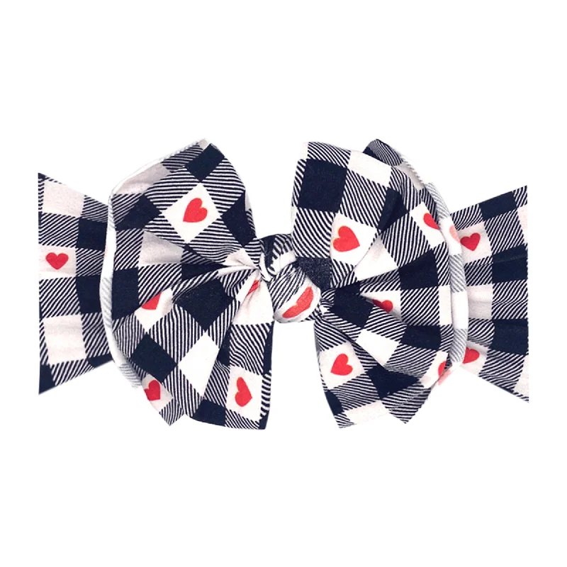 PRINTED FAB: plaid heart